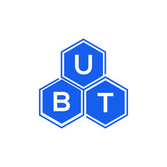 UBT letter logo design on black background. UBT  creative initials letter logo concept. UBT letter design.