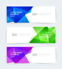 Geometric banner design with Vector presentation template.
