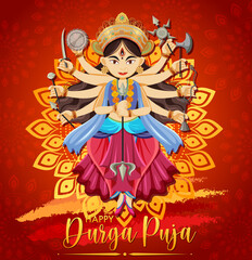 Happy Durga Puja event day