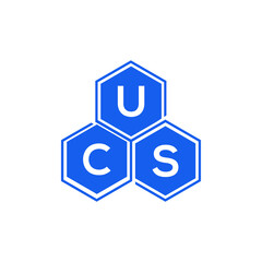 UCS letter logo design on White background. UCS creative initials letter logo concept. UCS letter design. 