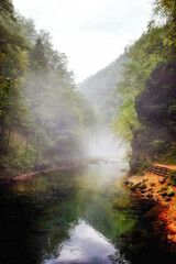 Fototapeta na wymiar Vintgar gorge in Slovenia, Triglav national park