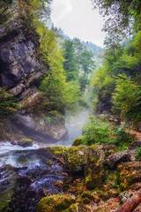 Naklejka na ściany i meble Vintgar Gorge in Slovenia.