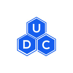 UDC letter logo design on White background. UDC creative initials letter logo concept. UDC letter design. 
