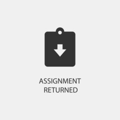 Assignment_returned vector icon illustration sign
