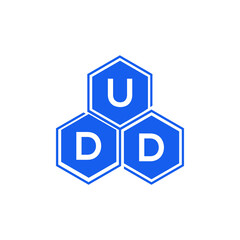 UDD letter logo design on White background. UDD creative initials letter logo concept. UDD letter design. 