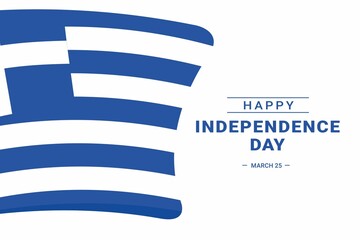 Greek Independence Day. Vector Illustration. The illustration is suitable for banners, flyers, stickers, cards, etc.	