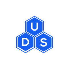 UDS letter logo design on White background. UDS creative initials letter logo concept. UDS letter design. 