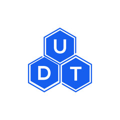 UDT letter logo design on White background. UDT creative initials letter logo concept. UDT letter design. 