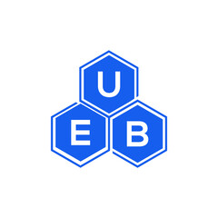 UEB letter logo design on White background. UEB creative initials letter logo concept. UEB letter design. 