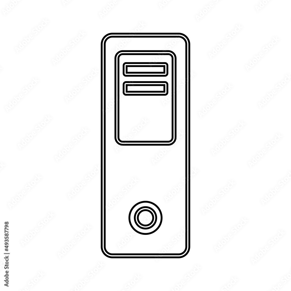 Sticker Office folder icon in line style