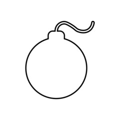 Bomb icon in line style