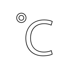Celsius icon in line style
