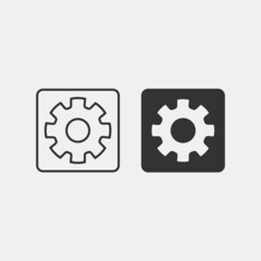 Settings vector icon illustration sign 