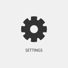 Settings vector icon illustration sign 
