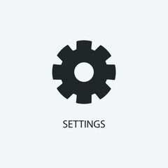 Fototapeta premium Settings vector icon illustration sign 