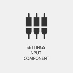 Settings_input_component vector icon illustration sign 