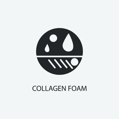 Collagen_foam vector icon illustration sign