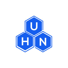 UHN letter logo design on black background. UHN  creative initials letter logo concept. UHN letter design.