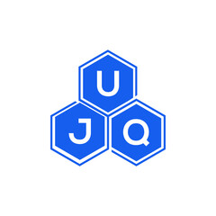 UJQ letter logo design on black background. UJQ  creative initials letter logo concept. UJQ letter design.