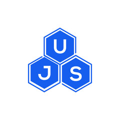 UJS letter logo design on black background. UJS creative initials letter logo concept. UJS letter design. 