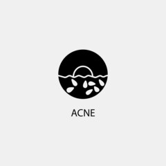 Obraz premium Acne vector icon illustration sign