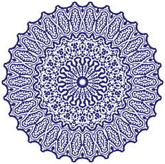 Circle floral ornament.