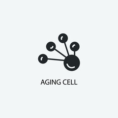 Aging_cell vector icon illustration sign