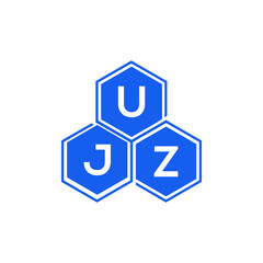 UJZ letter logo design on White background. UJZ creative initials letter logo concept. UJZ letter design. 