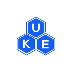 UKE letter logo design on White background. UKE creative initials letter logo concept. UKE letter design. 