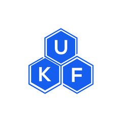 UKF letter logo design on White background. UKF creative initials letter logo concept. UKF letter design.  - obrazy, fototapety, plakaty