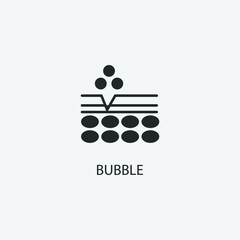  Bubbles vector icon illustration sign