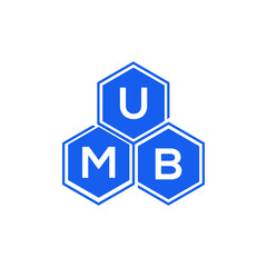 UMB letter logo design on White background. UMB creative initials letter logo concept. UMB letter design.  