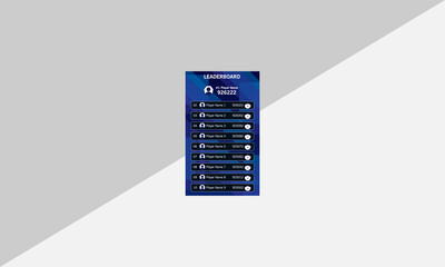 game leaderboard with abstract background