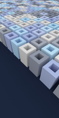 pastel background from cubes of different colors