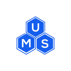 UMS letter logo design on White background. UMS creative initials letter logo concept. UMS letter design. 