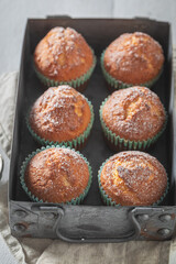 Sweet and tasty yoghurt cupcake as the perfect coffee dessert.