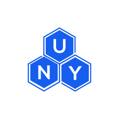 UNY letter logo design on black background. UNY eative initials letter logo concept. UNY letter design. 