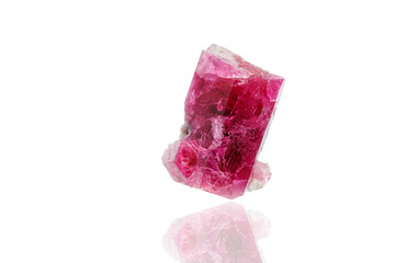 macro mineral stone tourmaline on a white background