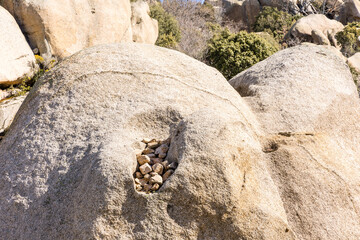 natural park formed by granite rocks called La Pedriza in the Sierra de Guadarrama, Madrid
