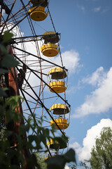Fototapeta na wymiar Ferris Wheel, Pripyat Town in Chernobyl Exclusion Zone, Ukraine