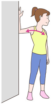 胸筋 ストレッチ」の写真素材 | 1,314件の無料イラスト画像 | Adobe Stock