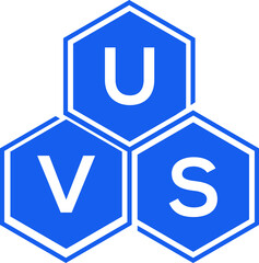 UVS letter logo design on White background. UVS  