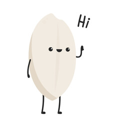 Rice character design. rice vector on white background. Paddy vector.