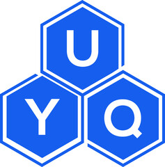 UYQ letter logo design on black background. UYQ  creative initials letter logo concept. UYQ letter design.