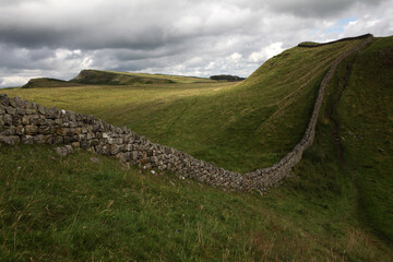 Along the Hadrian's wall between Twice Brewed and Chollerford - Northumberland - England - UK