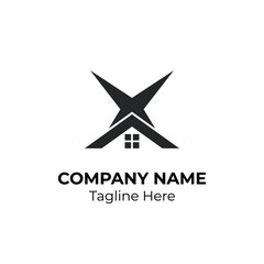 Initial Letter x with Architecture Graphic Logo Design