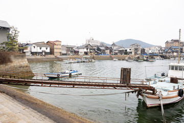 Naklejka premium 常夜燈 鞆の浦 広島県福山市