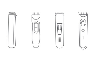 Haircutting machine isolated Line vector image. Hair clipper linear icon. Electric hair trimmer. Haircutting machine. Professional man hairstyling. Thin line illustration. Contour symbol. Vector iso