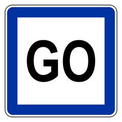GO und Schild
