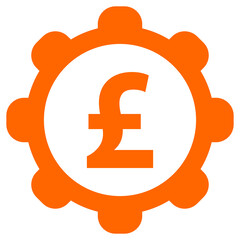 Britisches Pfund und Zahnrad